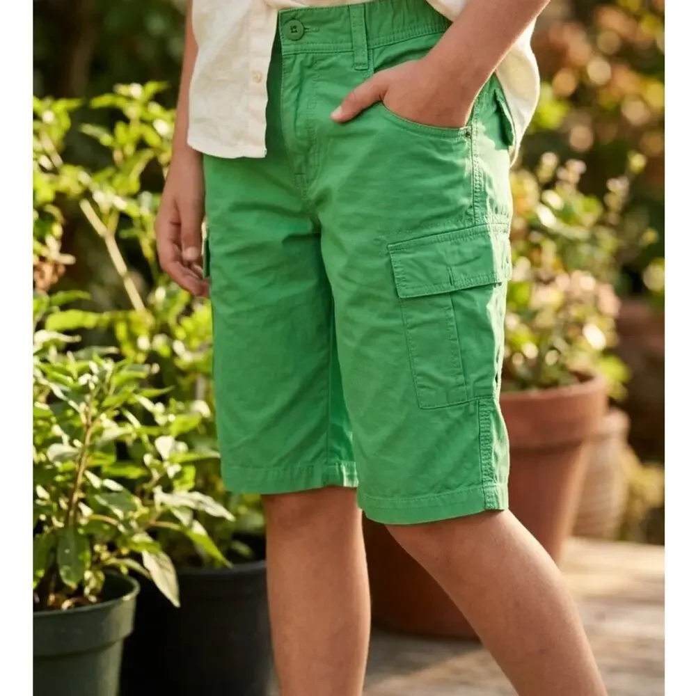 Benetton Kids Green Cargo Shorts Size 2XL 11-12